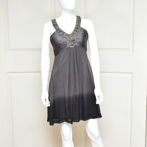 — Sue Wong — Racerback Dip Dye Chiffon Dress